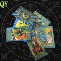 Cartes de tarot et d'oracle imprimées YY, jeu de cartes en plastique avec feuille d'or, écologiques, imperméables, cartes d'affirmation