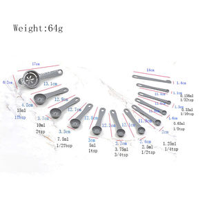 Bpa Gratis En Vaatwasmachinebestendig 17 Stuks Plastic Maatbekers En Maatlepels Set - Product Image 3