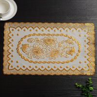 Nouveau produit 30*45cm, nappe de table rectangulaire en PVC écologique, design moderne, estampage dorée, décoration de la maison, salle à manger, cuisine