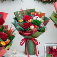 Cadeaux de Noël Lovebay, nouveau design, fleurs séchées et préservées, roses naturelles durables, roses préservées en gros