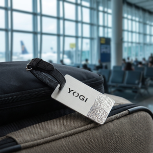 Code Silver Traditional <b>Customisable</b> Brass Silver-Plated Handcrafted Luggage Tag - Product Image 2