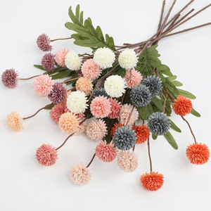 Pissenlits et chrysanthèmes artificiels, fleurs artificielles pour la décoration du salon et les arrangements de mariage, vente en gros - Product Image 3