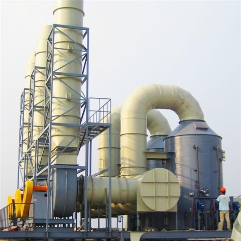 FRP Tail Gas Absorption Tower GRP Acid Mist Gas Absorption Tower Chlorine Scrubber