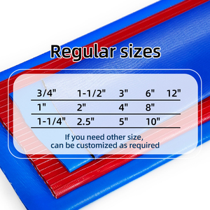 80mm 110mm <span class=keywords><strong>1</strong></span> "2 pulgadas 3/4 pulgadas Tuyau Plat Bleu Pour Irrigation De 32mm Pvc Layflat Manguera para riego por goteo - Product Image 4