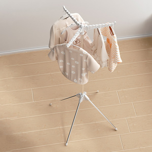 Floor Standing <b>Clothes</b> Drying <b>Rack</b> X Type Mobile Folding For Bedroom Home Balcony Use - Product Image 2