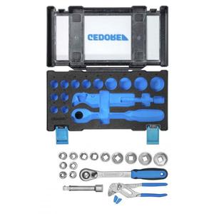 GEDORE - 3416321 Socket set <b>1</b>/<b>2</b>'' with plier wrench (16 pcs.) - EAN 4010886970379 <b>RATCHET</b> AND SOCKET SETS <b>1</b>/<b>2</b>" - Product Image 2