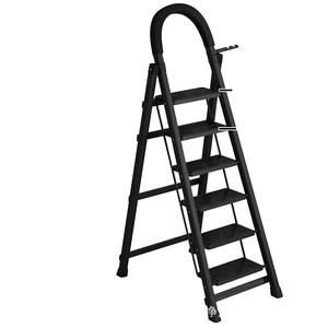 Échelle escamotable en acier de conception moderne pour hôpital, 3-4 marches, tabouret d'escalier, rouge, pliable, télescopique - Product Image 6