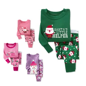 Guangzhou Baby Clothes Supplier Warm Christmas Baby Boy Clothing Sets Kids Pyjamas For Boys Girls