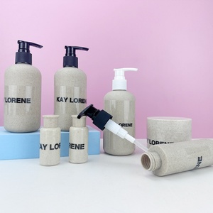 Bouteille en plastique HDPE biodégradable écologique de 30 ml, 100 ml, 250 ml, 10 oz, bouteilles en paille de blé recyclables pour gel douche, shampoing - Product Image 4