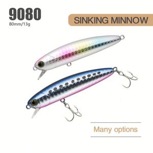 Señuelo <span class=keywords><strong>de</strong></span> Pesca Tipo Minnow, Hundimiento Rápido, 80mm/13g, Señuelo Realista para Pesca en Mar, Lanzamiento Largo para <span class=keywords><strong>Peces</strong></span> <span class=keywords><strong>Blancos</strong></span> - Product Image 2