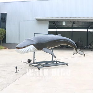 Baleia jubarte animatrônica: criatura gigante do oceano em movimento com efeitos sonoros e de luz para átrios do aquário e shopping center - Product Image 6