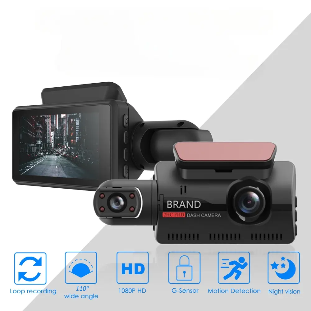 Пользовательский Hd Dvr 2 объектива заднего вида 4g Зеркало 1080p двойная Автомобильная камера 4k видеорегистратор