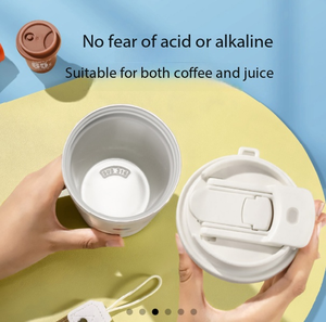 Tasse à café double usage, gourde de voyage avec paille, bouteille d'eau, amélioration intelligente pour la maison, cadeau idéal - Product Image 3