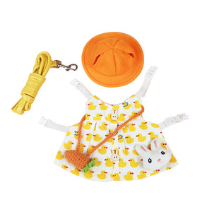 Set Pettorina, Guinzaglio, Vestiti e Cappello <span class=keywords><strong>per</strong></span> Coniglio, Porcellino d'India, Coniglio Nano, Piccoli Animali Domestici <span class=keywords><strong>per</strong></span> Passeggiate all'Aperto - Product Image 1