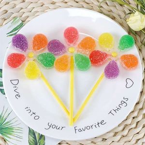 Five-color Creative Windmill Fruit <strong>Lollipop</strong> Rotating Halal Certified Gummy Candy Customizable Packaging Wholesale Children's - Product Image 3