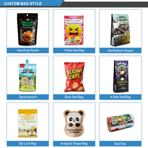 In hình động vật đứng lên túi với cửa sổ rõ ràng doypack cho snack gia vị Dây Kéo Túi nhựa Zip khóa Mylar Túi - Product Image 2