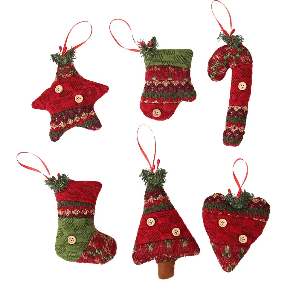 Kerstversiering Kerstboom Hangers Creatieve Kerst Sokken Krukken Cadeau Ornamenten Fancy Decoraties Voor Thuis