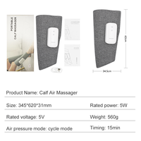 Masseur de jambes sans fil à compression d'air, 3 modes, 2 intensités, pour la circulation sanguine et le soulagement des douleurs aux mollets et aux pieds