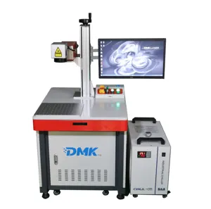 آلة الوسم بالليزر ثلاثية الأبعاد DMK 3 واط 5 واط 10 واط ، آلة نقش العلامات للطابعة ، آلة الوسم بالليزر بالأشعة تحت البنفسجية والزجاج البلاستيكي