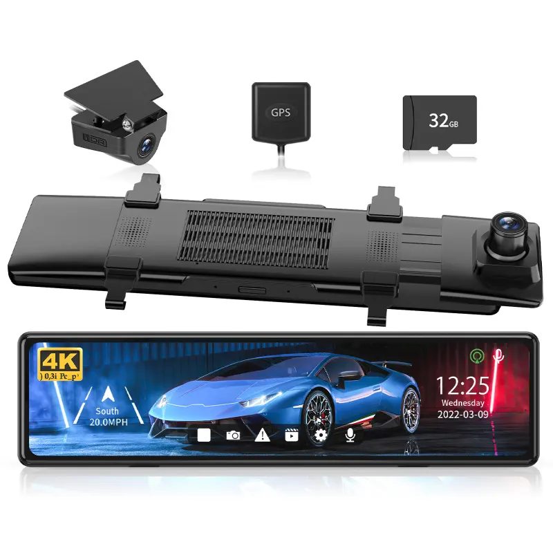 Redtiger 4k car dash camera Dual dash camera for cars 4k night vision auto camera recorder for car