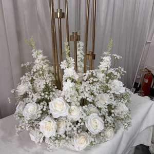 IFG Meilleures ventes Bouquet de fleurs artificielles luxuriantes fait main de 60 cm de diamètre pour mariages et événements - Product Image 3