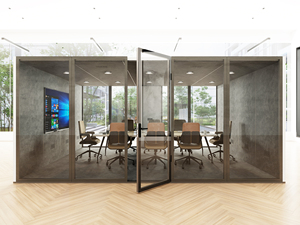 <span class=keywords><strong>Cabine</strong></span> vocale insonorisée moderne en aluminium en forme d'arc pour les appels téléphoniques privés pour les entrepôts et les centres commerciaux - Product Image 6