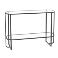 Table console de style minimaliste pour la maison, vente en gros, design nordique moderne, table console en bois et en fer de luxe avec miroir