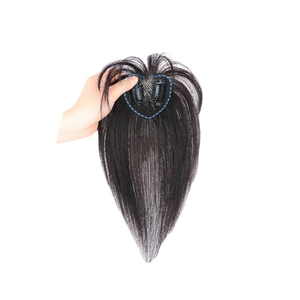 100% <span class=keywords><strong>cheveux</strong></span> humains <span class=keywords><strong>frange</strong></span> perruque <span class=keywords><strong>droite</strong></span> Texture haut postiche moyenne densité naturel noir <span class=keywords><strong>cheveux</strong></span> humains Topper pour les femmes - Product Image 5