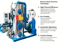 Generator Uap Biomassa Vertikal Otomatis Efisiensi Tinggi LHG 200-2000KG Generator Uap Baja Tahan Karat