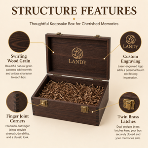 <span class=keywords><strong>Caja</strong></span> de <span class=keywords><strong>Madera</strong></span> de Nogal Oscuro de Alta Gama para Cigarros y Whisky, <span class=keywords><strong>con</strong></span> <span class=keywords><strong>Tapa</strong></span> <span class=keywords><strong>con</strong></span> Bisagras y Cierre Metálico, Estuche de Regalo de Lujo - Product Image 5