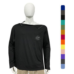 Magliette da uomo personalizzate con Post-spalla in cotone di recupero in poliestere a strappo a manica <span class=keywords><strong>lunga</strong></span> a scatto con taschino a porta chemio - Product Image 1