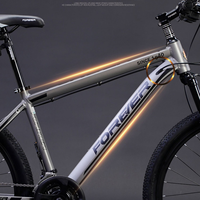 Vélo de montagne à pneus larges avec suspension, vélo de montagne à double amortisseur, vélo de montagne tout-terrain pour adultes en alliage d'aluminium avec freins à disque doubles