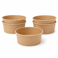 Bol à salade en papier kraft personnalisé Zhenyuan, emballage alimentaire jetable pour plats chauds à emporter avec couvercle en PET