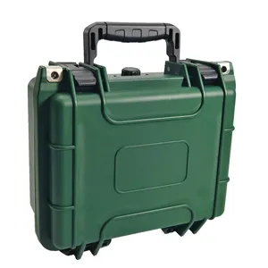 Trage box 266*240,5*129,5mm grün Spritzguss Hand Kunststoff koffer Kunststoff koffer Mit Custom Foam Tool Hartsc halen koffer