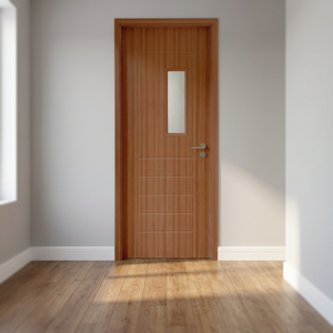 Pima Waterproof Melamine Board Modern Design Interior Wooden Door Slab with <b>Frame</b> 3-Year Warranty for Hotel Residential Projects - Product Image 1