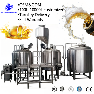 Máquina para Elaborar <span class=keywords><strong>Cerveza</strong></span> <span class=keywords><strong>Artesanal</strong></span> para Microcervecerías, 300L 500L 1000L 2000L 5000L, Equipo <span class=keywords><strong>de</strong></span> Elaboración <span class=keywords><strong>de</strong></span> <span class=keywords><strong>Cerveza</strong></span> Semiautomático Controlado por PLC - Product Image 2