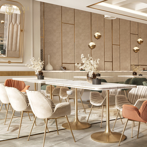 Ensemble de banquette moderne pour restaurant, café, <span class=keywords><strong>table</strong></span> <span class=keywords><strong>basse</strong></span> en bois <span class=keywords><strong>avec</strong></span> chaise, meubles pour hôtel, projet à guichet unique - Product Image 1