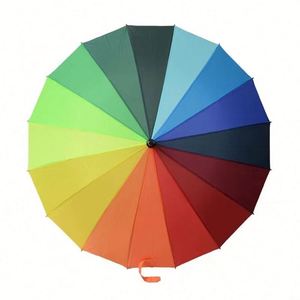 Wholesale of 16-bone Classic Style Straight-stem Umbrella with Fingerprint Handle and Printed Advertising <b>Gift</b> Umbrella - Product Image 4