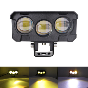 ไฟสปอร์ตไลท์ LED 3 เลนส์ คุณภาพสูง สองสี สำหรับมอเตอร์ไซค์ กันน้ำ IP67 ไฟตัดหมอกสำหรับรถยนต์ รถบรรทุก ATV รุ่น MO73 - Product Image 2