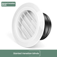 Diffuseur d'air de plafond rond réglable, grille de ventilation en plastique détachable pour salle de bain, cuisine, ventilateur d'extraction, ventilation CVC