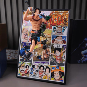Un pezzo Luffy Ace Sabo tre fratelli giappone Anime Figure Decorative Figure Figure collezione 3D Stereo pittura statua - Product Image 4