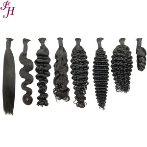 FH 100% Cheveux humains Cabelo vierges naturels italiens bouclés en vrac non transformés sans trame pour tresser les extensions de cheveux - Product Image 5