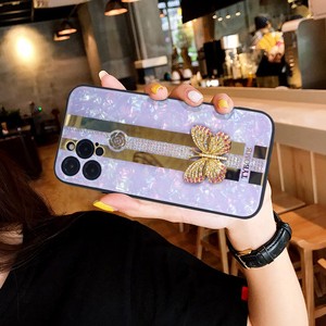 Coque Texture Luxe Style Strass 3D Arc Bande Métallique Lentille Diamant Protection Exacte Téléphone Cas pour iPhone - Product Image 5