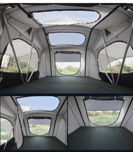 Tente de <span class=keywords><strong>camping</strong></span> pour 3-4 personnes sur le toit de la voiture, protection solaire, revêtement <span class=keywords><strong>en</strong></span> PU Oxford imperméable, 240x160x126cm - Product Image 6