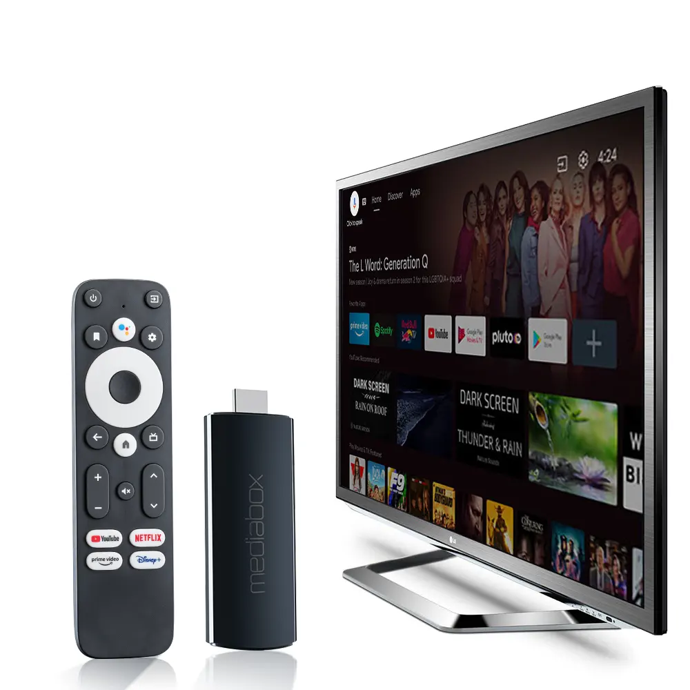 4K HDR Google TV Stick ATV AV1 TV Stick Amlogic S905 Android TV Stick Google Play Store BT Remote