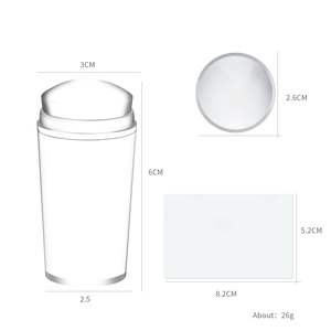 Transparent Silicone Nail Art Stamper Jelly Head with Scraper Cover for DIY Stamping Manicure - Product Image 5