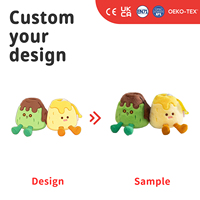 Op maat gemaakte pudding knuffel OEM schattig dessert knuffelpop Kawaii voedsel knuffelkussen cartoon cadeau promotionele merchandise