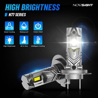 Novsight Super lumineux 60W 16000 Lumens H7 9005 9006 phare LED H11 Canbus Turbos LED pour phares de voiture A4 A3 A5 A8