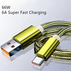 1m Usb c Spring Metal <b>Cable</b> 60w Micro Usb Data <b>Cable</b> 6a Fast <b>Charging</b> Retractable Phone <b>Cable</b> - Product Image 2