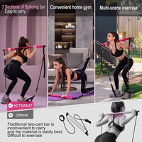 Kit de barre de Pilates MR en matériau TPE, tubes d'exercice de fitness à haute élasticité avec couleur et logo personnalisés MR-0023